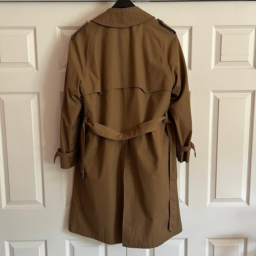 Vintage Christian Dior 80's Era Brown Trench Coat w/Detachable Wool Liner 38R - Picture 2 of 16